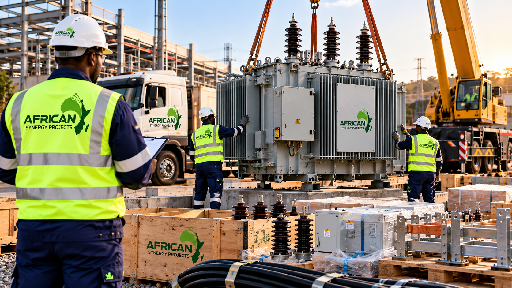 Transformer supply and installation for an industrial facility